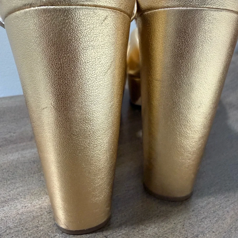 Michael Kors plataform Gold Shoes - Picture 4 of 14